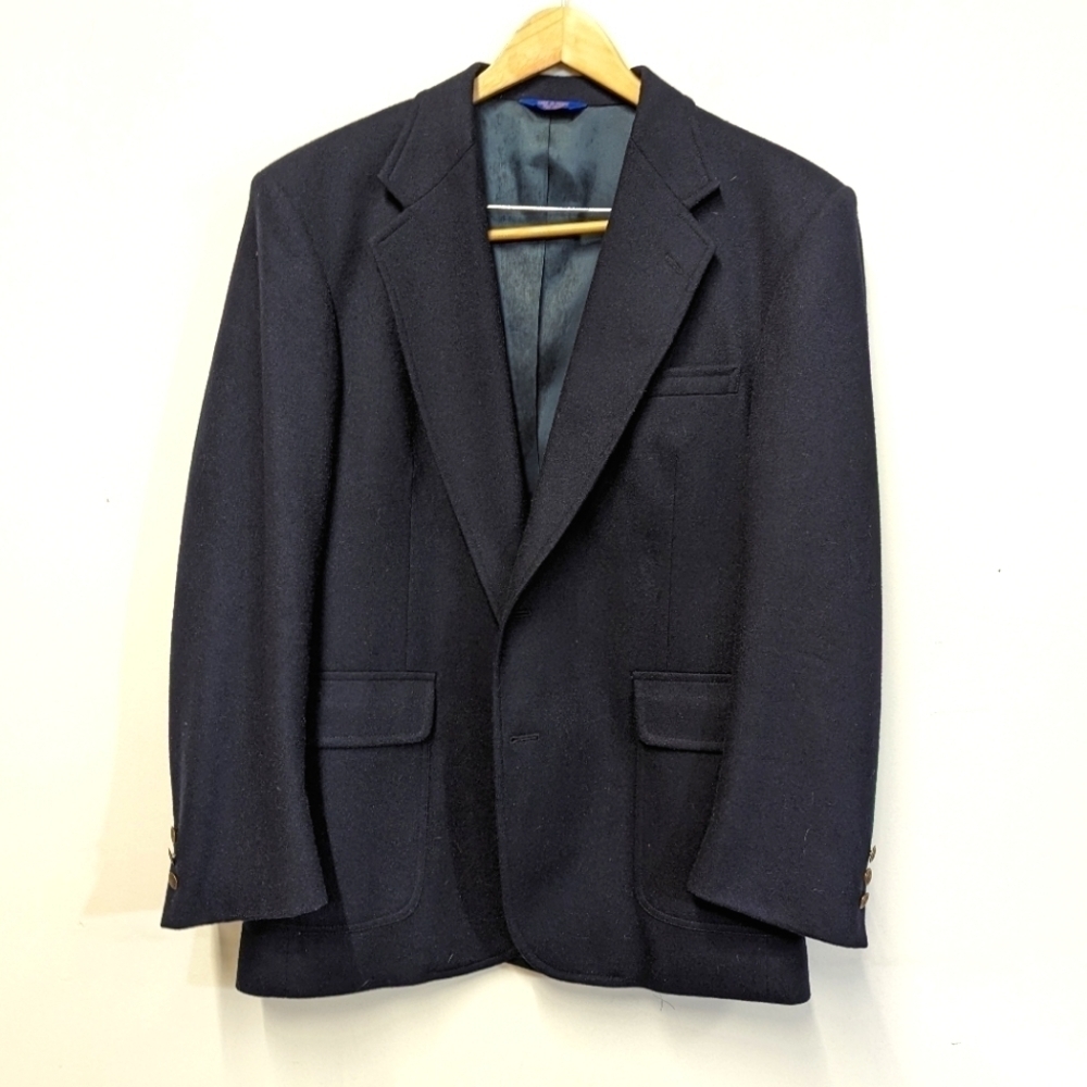 Modern Men's Pendleton Virgin Wool Navy Blazer 40 Oversized 10
